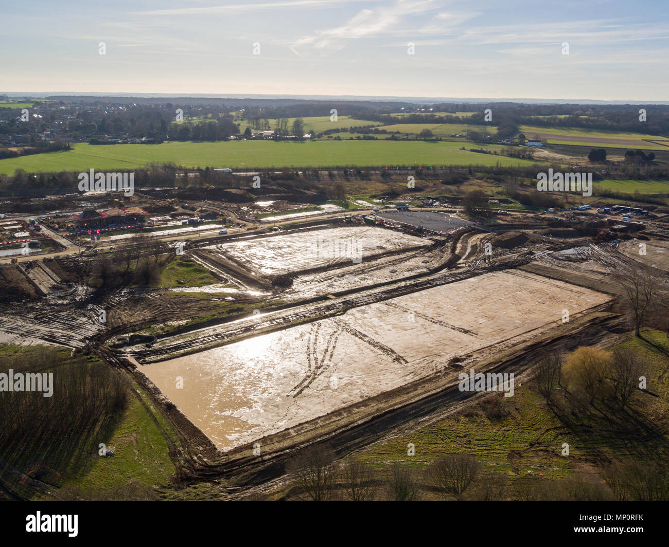 Aerial view of Redrow Homes development The Fairways, located in Herne