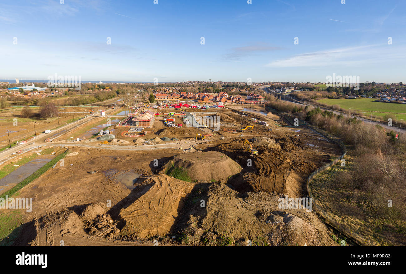 Aerial view of Redrow Homes development The Fairways, located in Herne