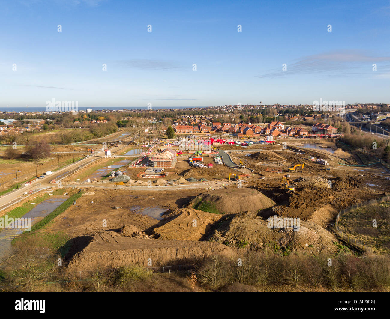 Aerial view of Redrow Homes development The Fairways, located in Herne