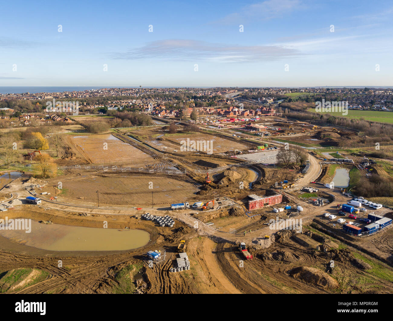 Aerial view of Redrow Homes development The Fairways, located in Herne
