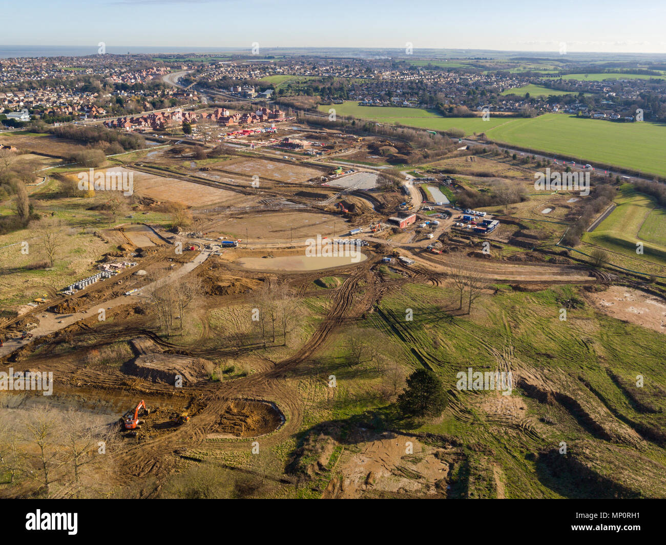Aerial view of Redrow Homes development The Fairways, located in Herne