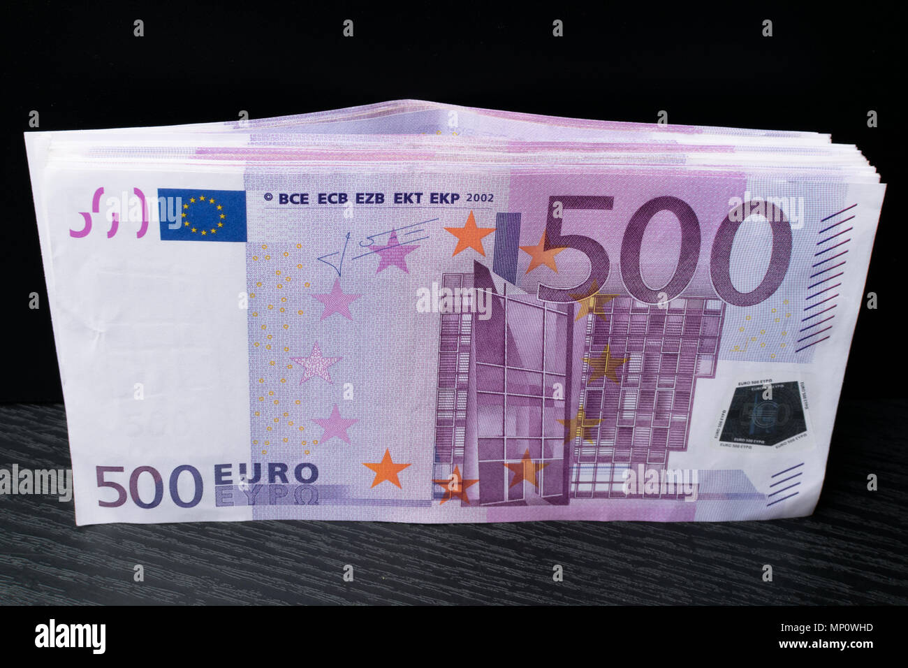 Big amount of Five hundred notes of European Union Currency background ...