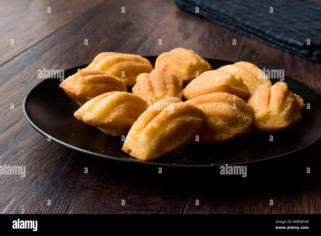 Traditional French Homemade Madeleine Cakes. Traditional Cookies Stock