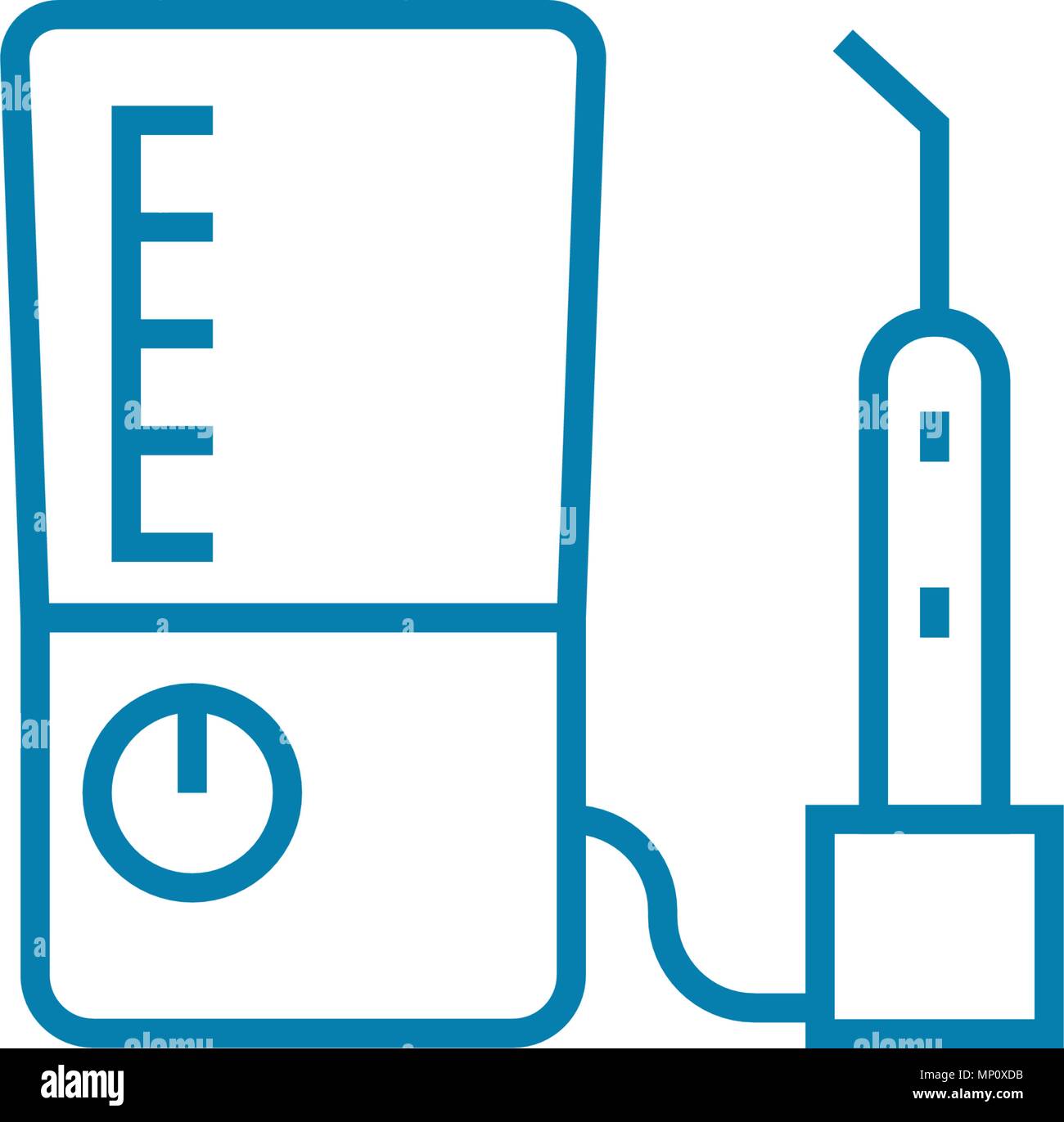 Dental drill linear icon concept. Dental drill line vector sign, symbol ...
