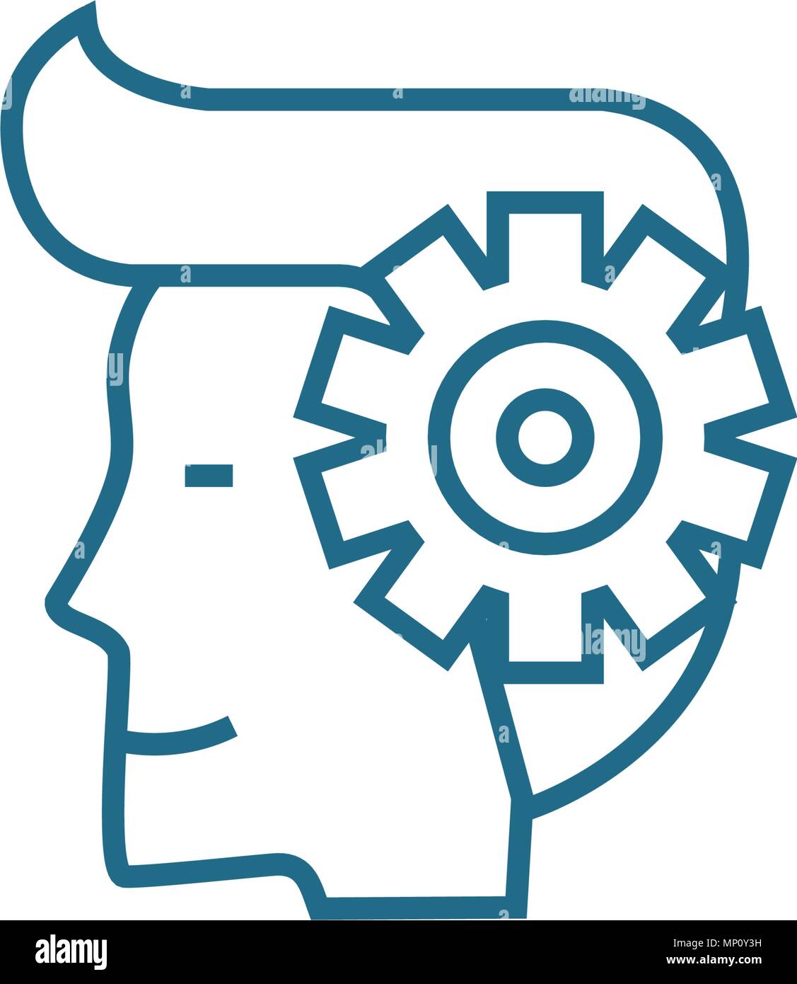 Entrepreneurial spirit linear icon concept. Entrepreneurial spirit line