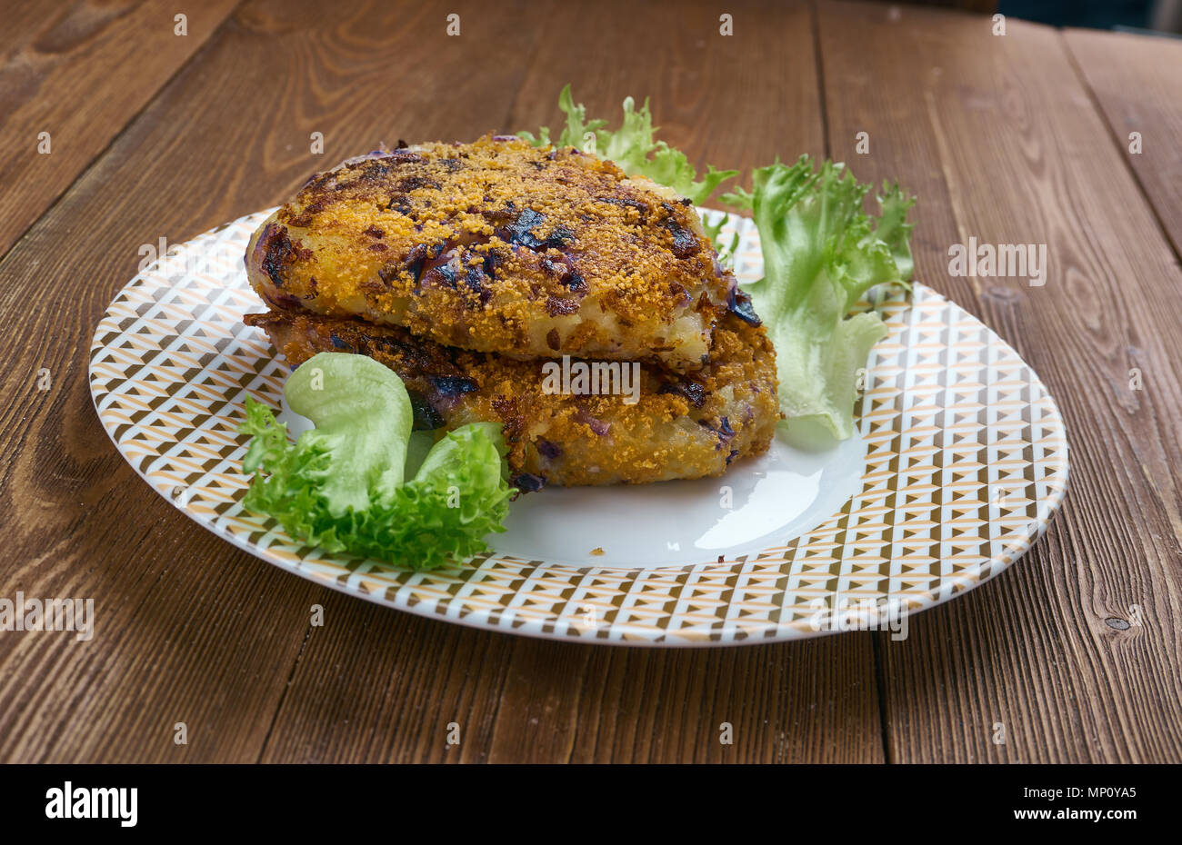 Potato Red Cabbage Tikki indian Potato Cabbage Cutlet Stock Photo Alamy