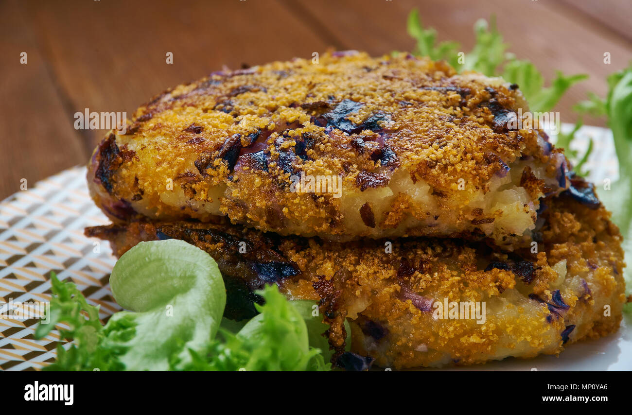 Potato Red Cabbage Tikki indian Potato Cabbage Cutlet Stock Photo Alamy