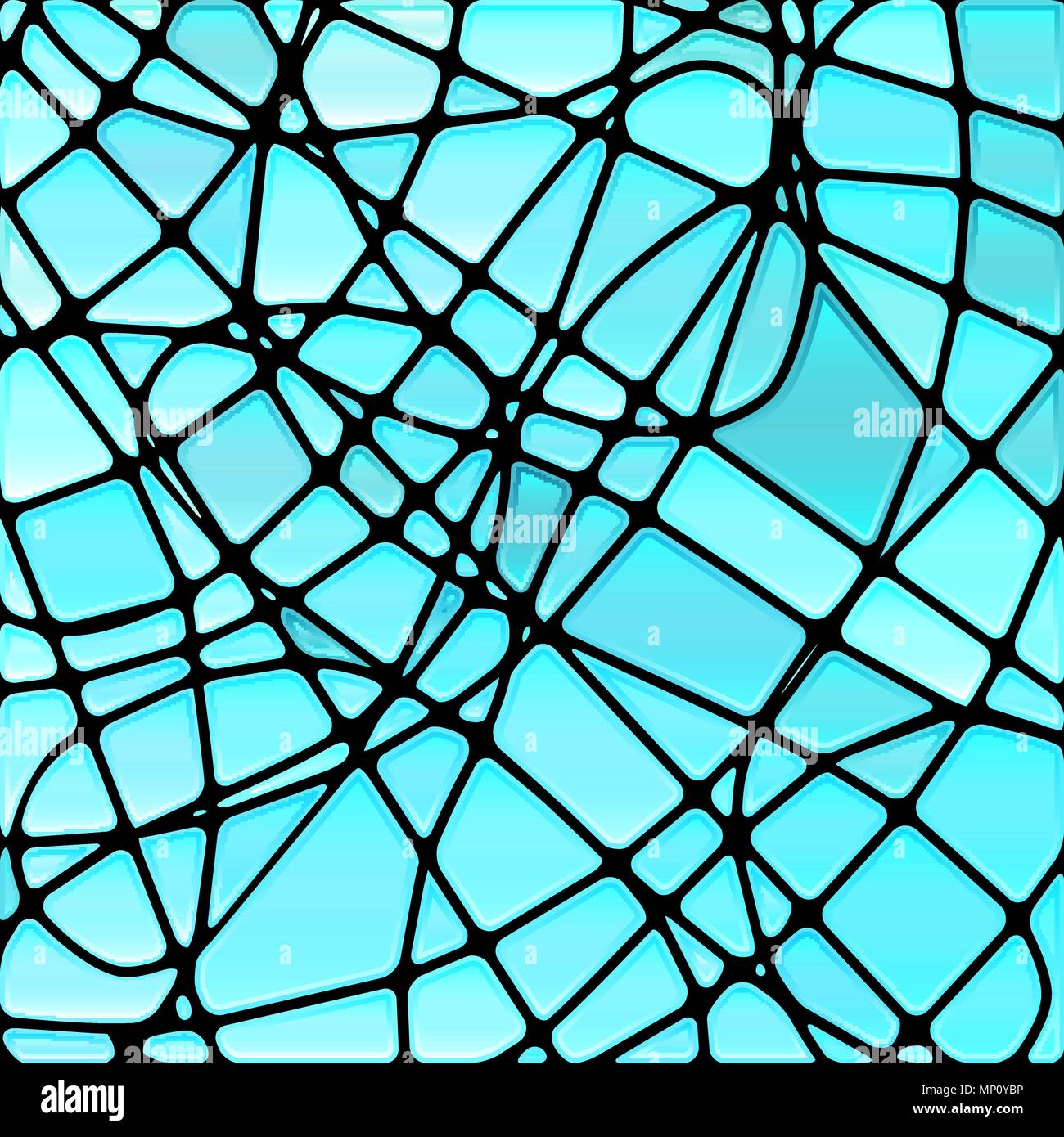 abstract vector stained-glass mosaic background - light blue Stock ...
