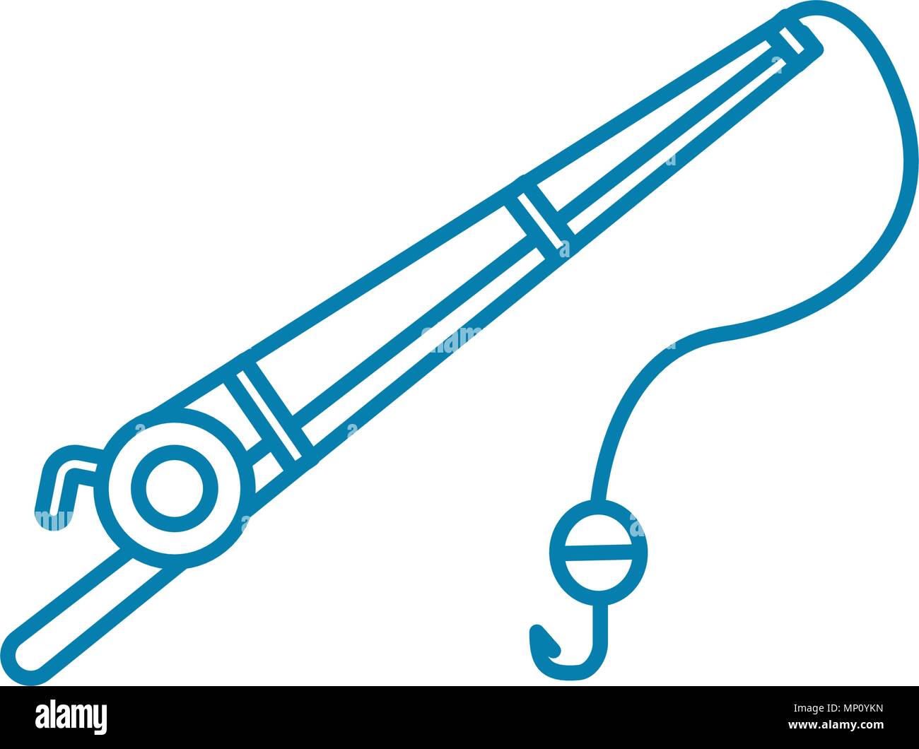 Fishing rod linear icon concept. Fishing rod line vector sign, symbol,  illustration Stock Vector Image & Art - Alamy