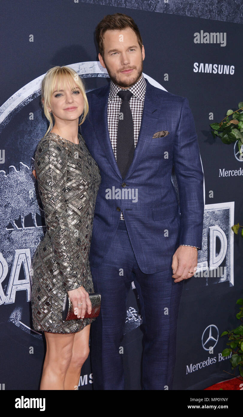 Anna Faris and Chris Pratt 105 at the Jurassic World Premiere at the Hollywood and Highland, Dolby Theatre in Los Angeles.. June, 9, 2015.Anna Faris and Chris Pratt 105 ------------- Red Carpet Event, Vertical, USA, Film Industry, Celebrities,  Photography, Bestof, Arts Culture and Entertainment, Topix Celebrities fashion /  Vertical, Best of, Event in Hollywood Life - California,  Red Carpet and backstage, USA, Film Industry, Celebrities,  movie celebrities, TV celebrities, Music celebrities, Photography, Bestof, Arts Culture and Entertainment,  Topix, vertical,  family from from the year , 2 Stock Photo