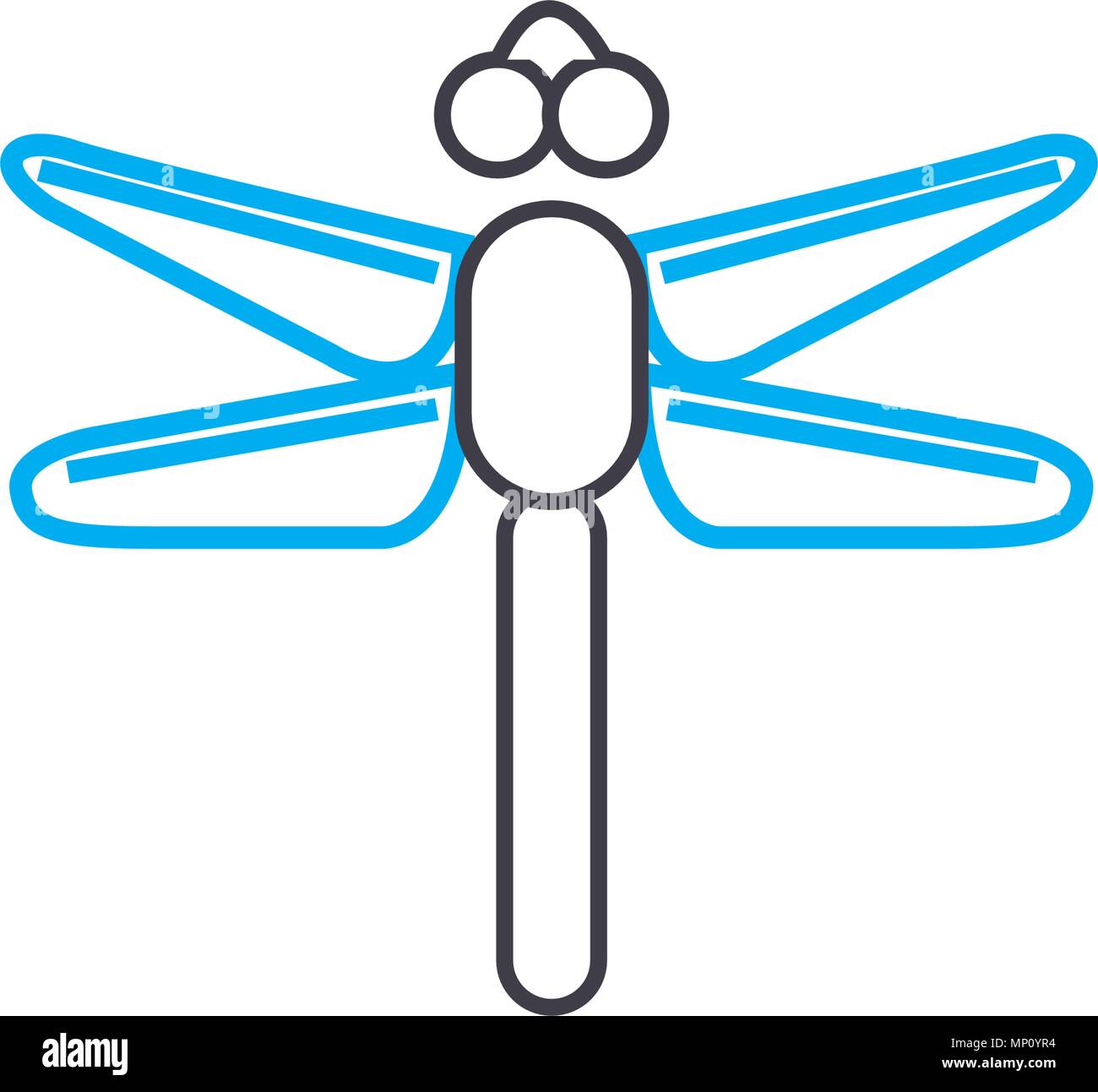 Flying insects linear icon concept. Flying insects line vector sign ...