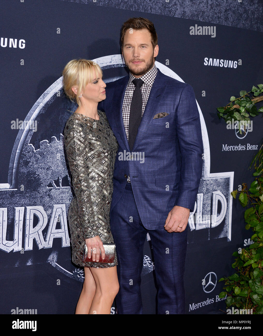 Anna Faris, Chris Pratt 058 at the Jurassic World Premiere at the Hollywood and Highland, Dolby Theatre in Los Angeles.. June, 9, 2015.Anna Faris, Chris Pratt 058 ------------- Red Carpet Event, Vertical, USA, Film Industry, Celebrities,  Photography, Bestof, Arts Culture and Entertainment, Topix Celebrities fashion /  Vertical, Best of, Event in Hollywood Life - California,  Red Carpet and backstage, USA, Film Industry, Celebrities,  movie celebrities, TV celebrities, Music celebrities, Photography, Bestof, Arts Culture and Entertainment,  Topix, vertical,  family from from the year , 2015, i Stock Photo