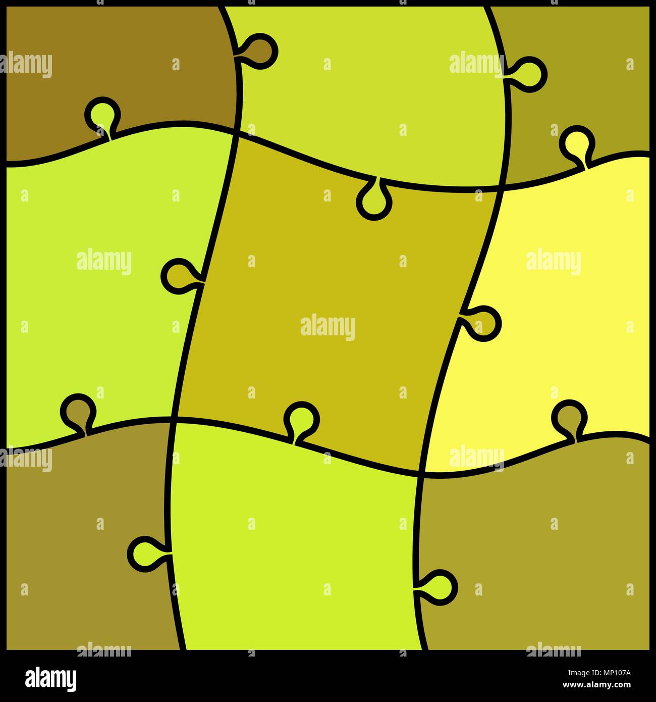 abstract colored puzzle background - green and brown Stock Vector