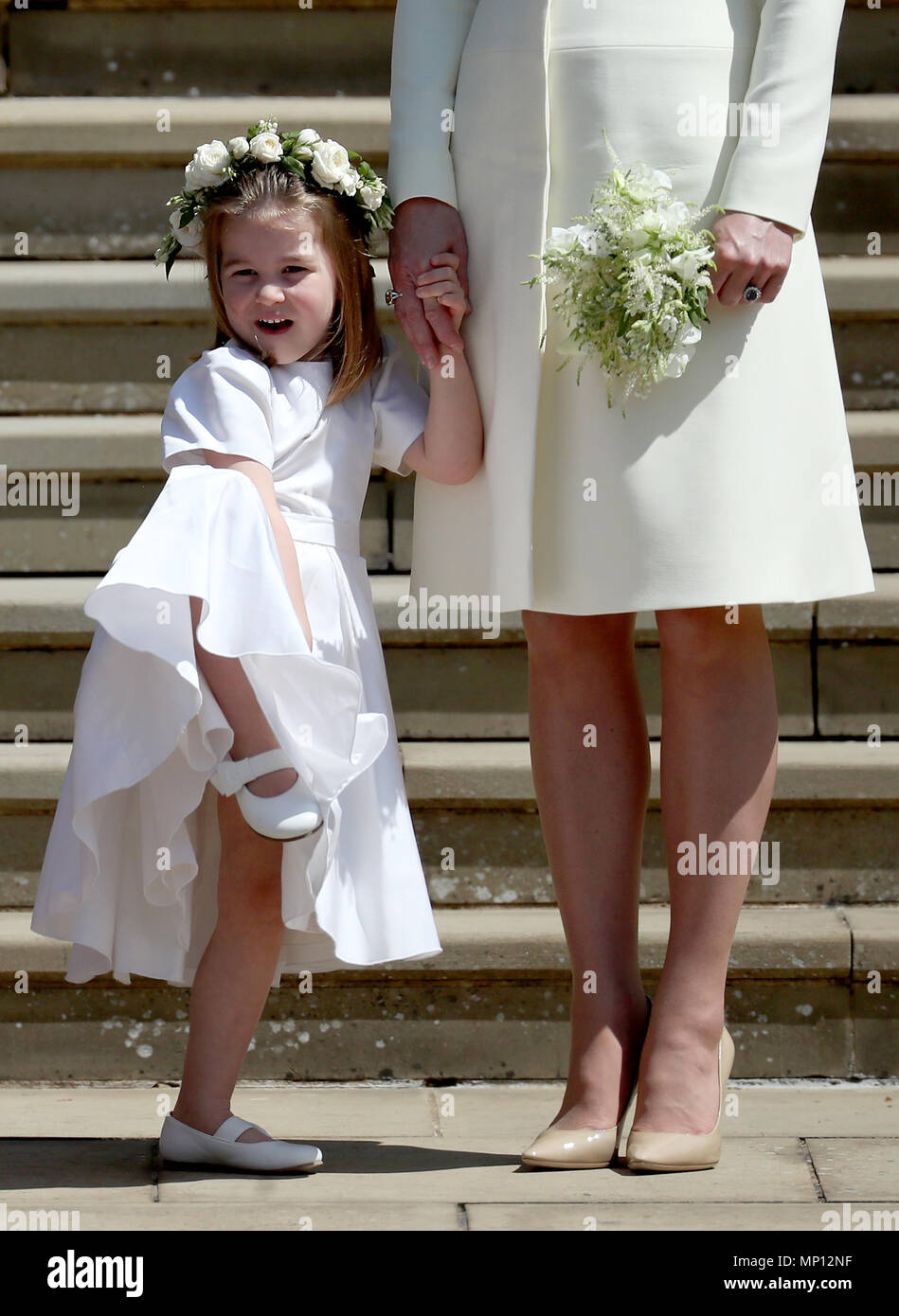 The Duchess of Cambridge with Princess Charlotte leave St George's Chapel in Windsor Castle after the wedding of Prince Harry and Meghan Markle Stock Photo - Alamy The Duchess of Cambridge with Princess Charlotte leave St George's Chapel in Windsor Castle after the wedding of Prince Harry and Meghan Markle Stock Photo - Alamy