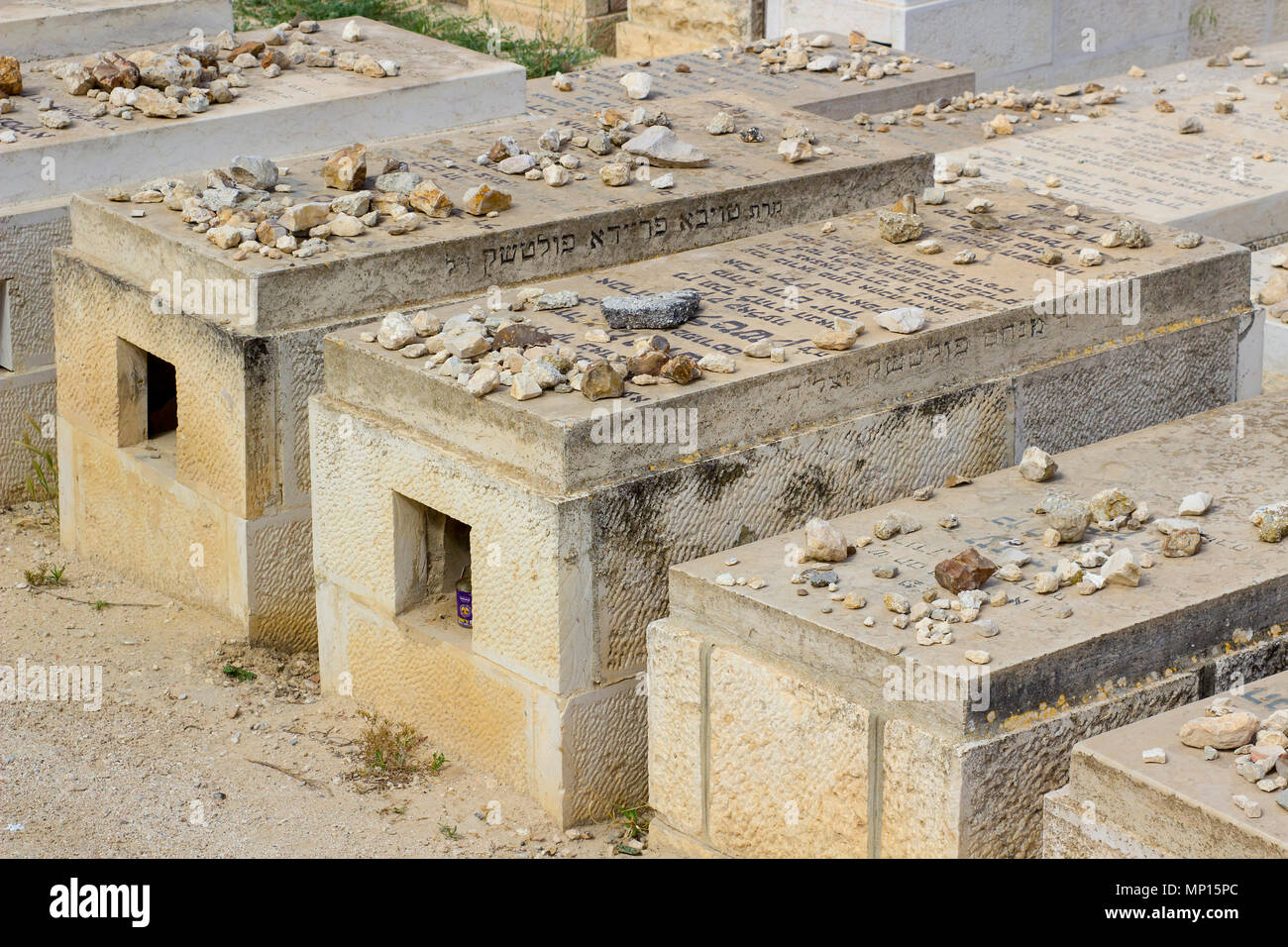 8 May 2018 Mount of Olives cemetery Jerusalem Israel Some of the many