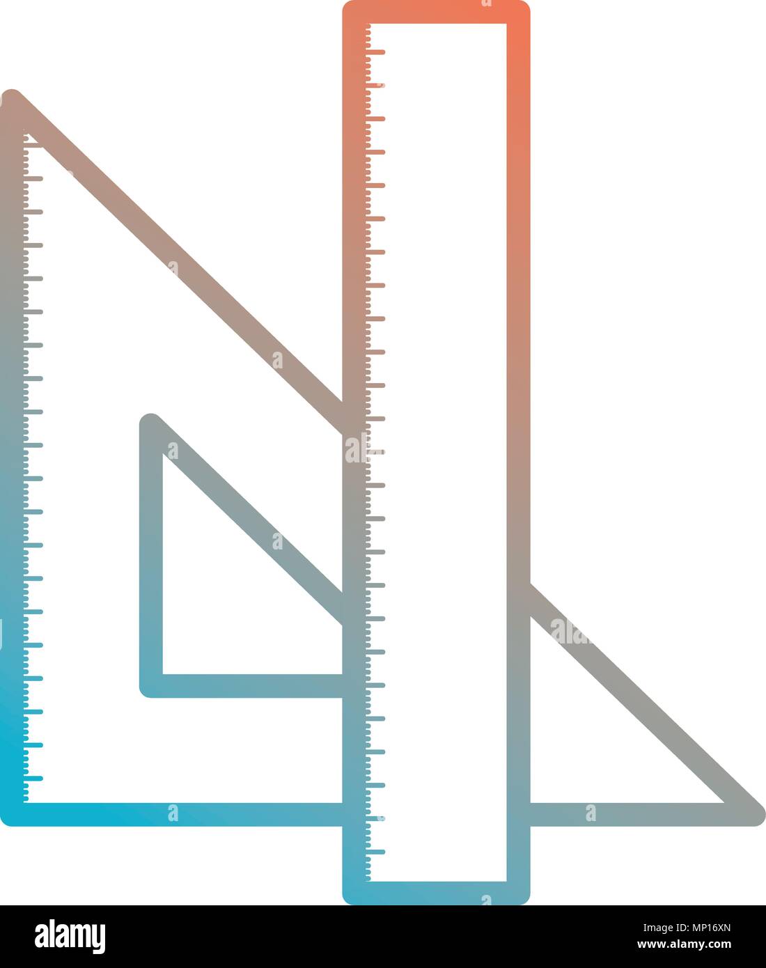 triangular geometric rules school vector illustration design Stock ...