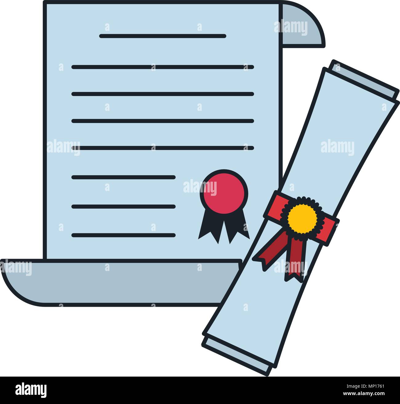 graduation certificate isolated icon vector illustration design Stock ...