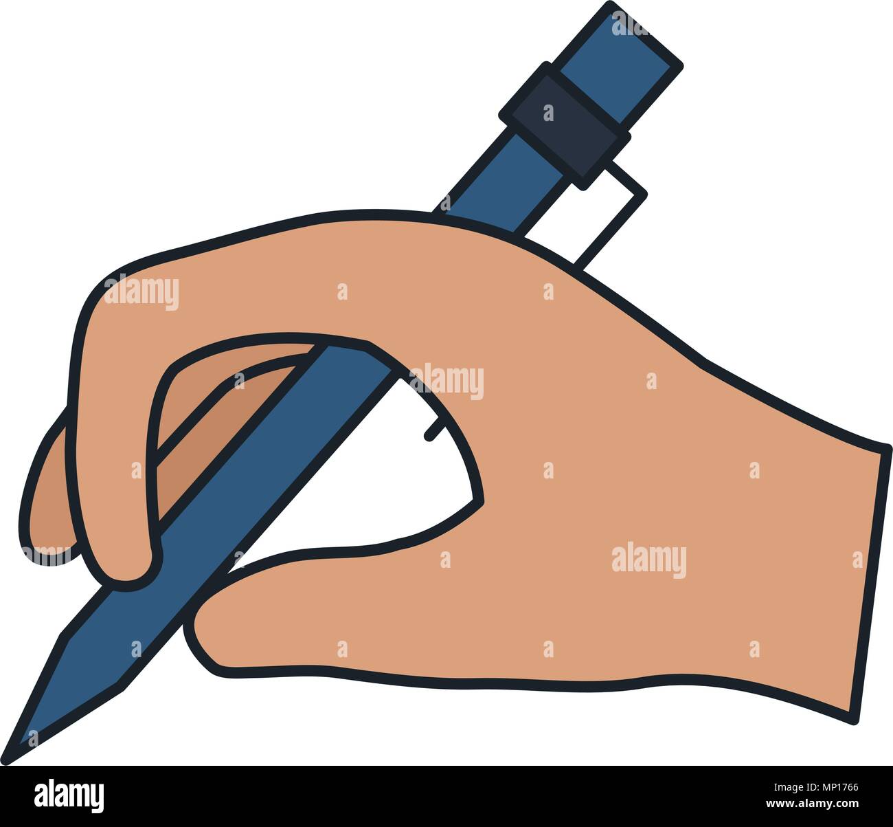 hand writing with pen vector illustration design Stock Vector Image ...