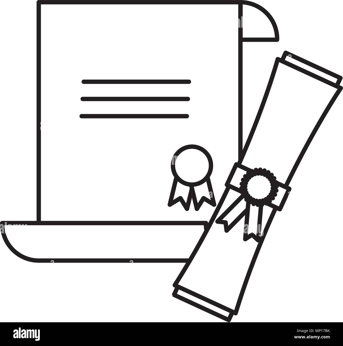 graduation certificate isolated icon vector illustration design Stock ...