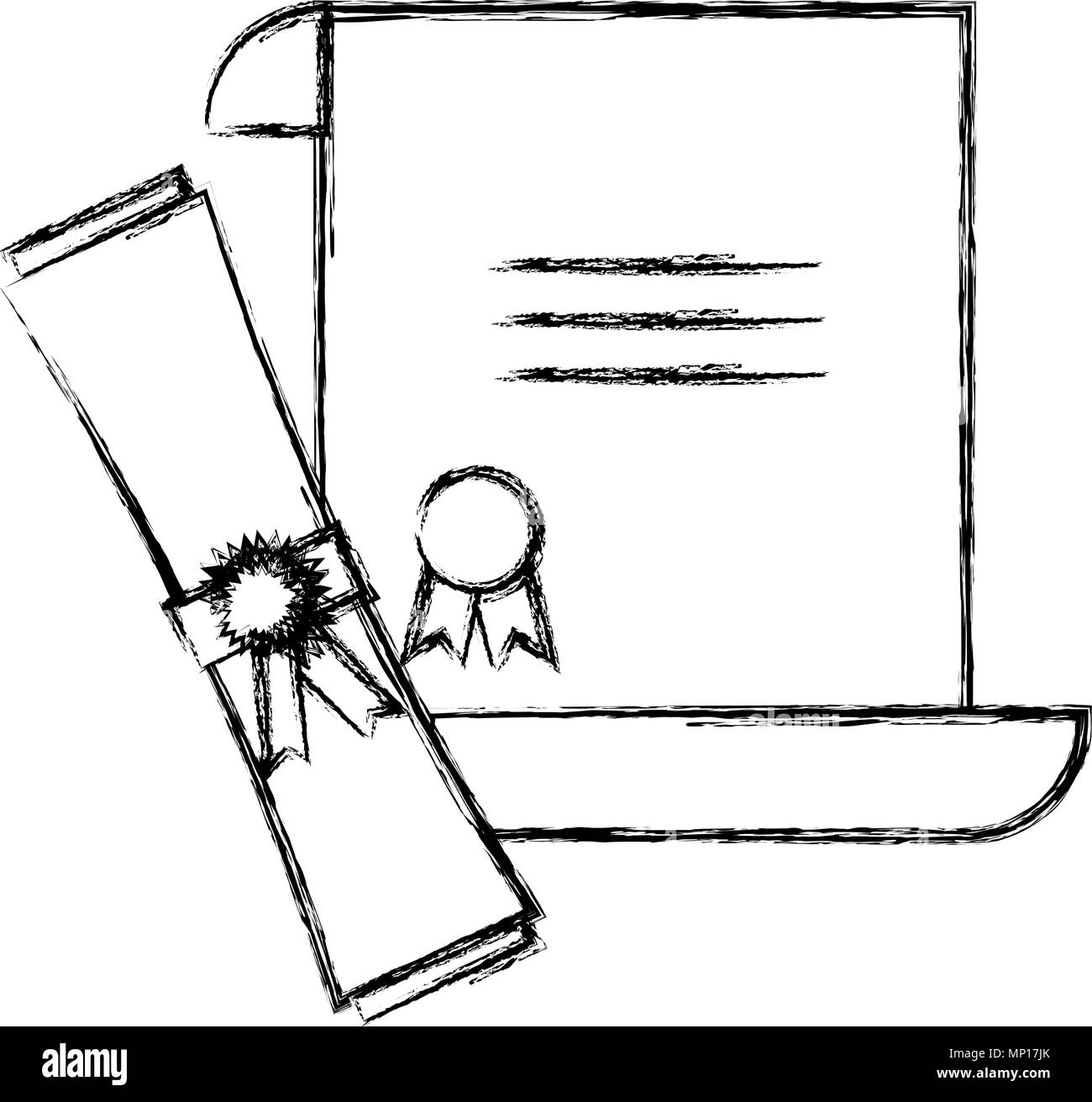 graduation certificate isolated icon vector illustration design Stock ...