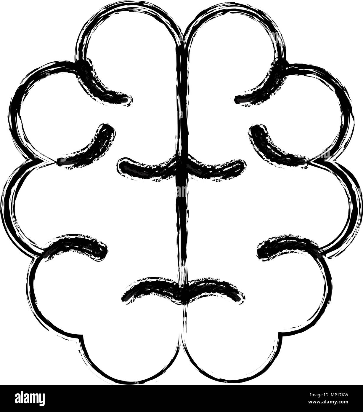 human brain organ icon vector illustration design Stock Vector Image ...