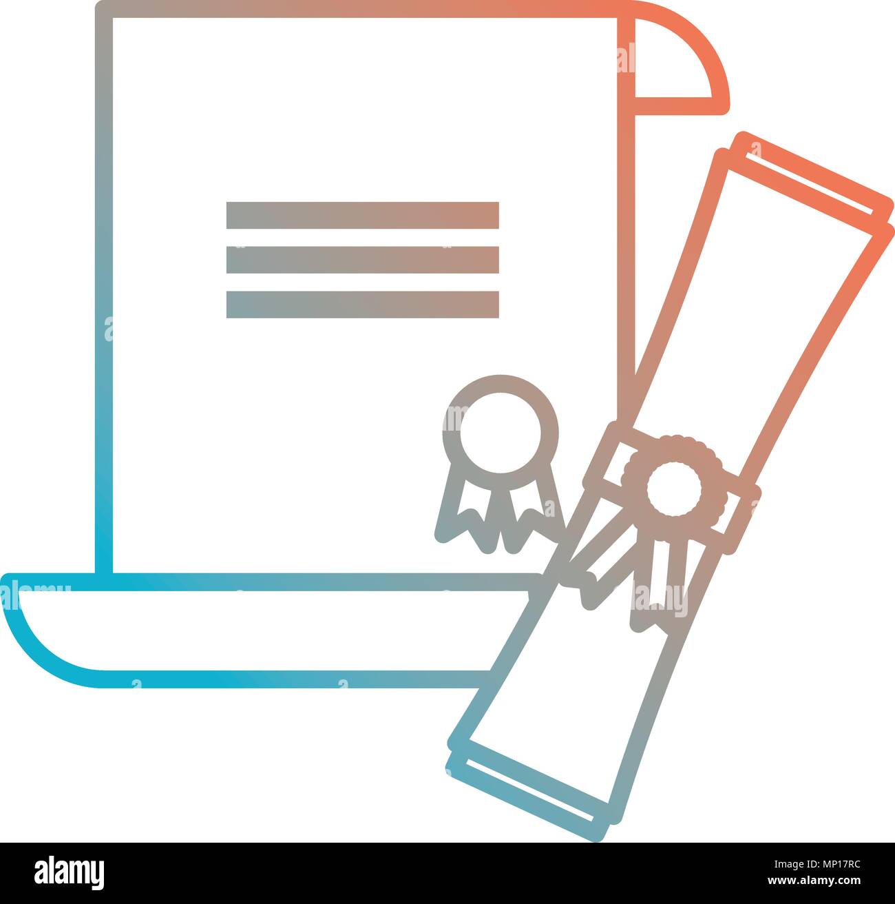 graduation certificate isolated icon vector illustration design Stock ...