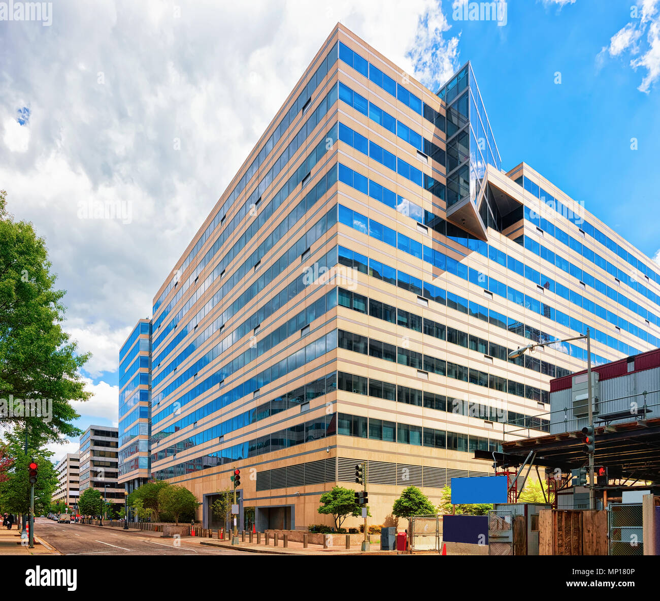 International monetary fund building in Washington D.C., USA. It was renamed after Herbert Hoover who was Secretary of Commerce and later President. Stock Photo