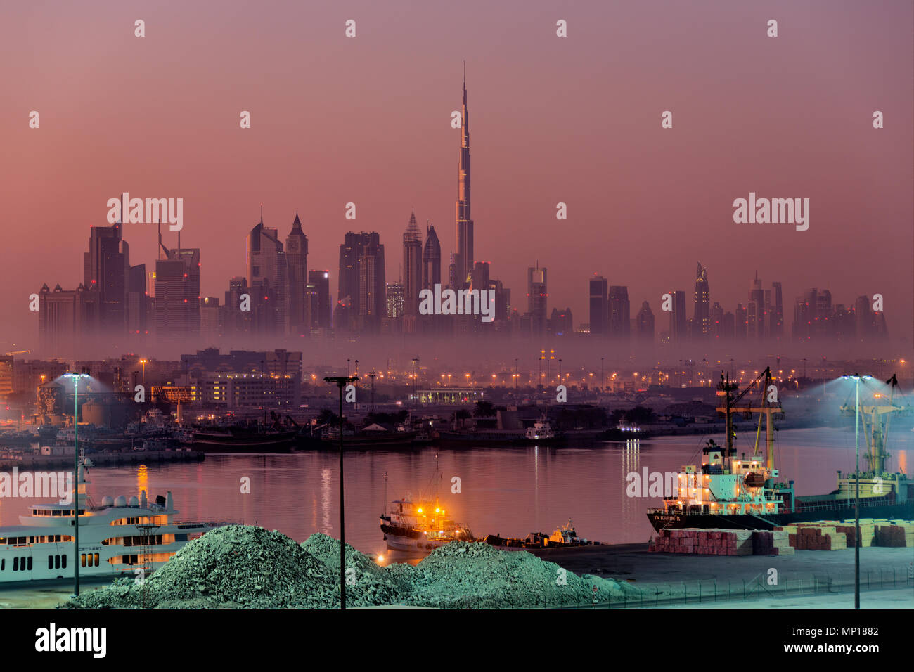 Dubai - Burj Khalifa. Stock Photo