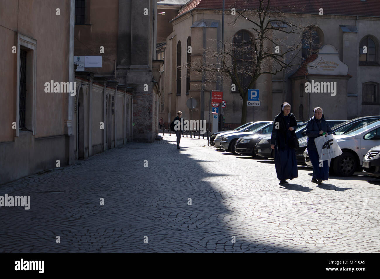 Poznan, Poland, April 30, 2018: two nuns on the street Stock Photo