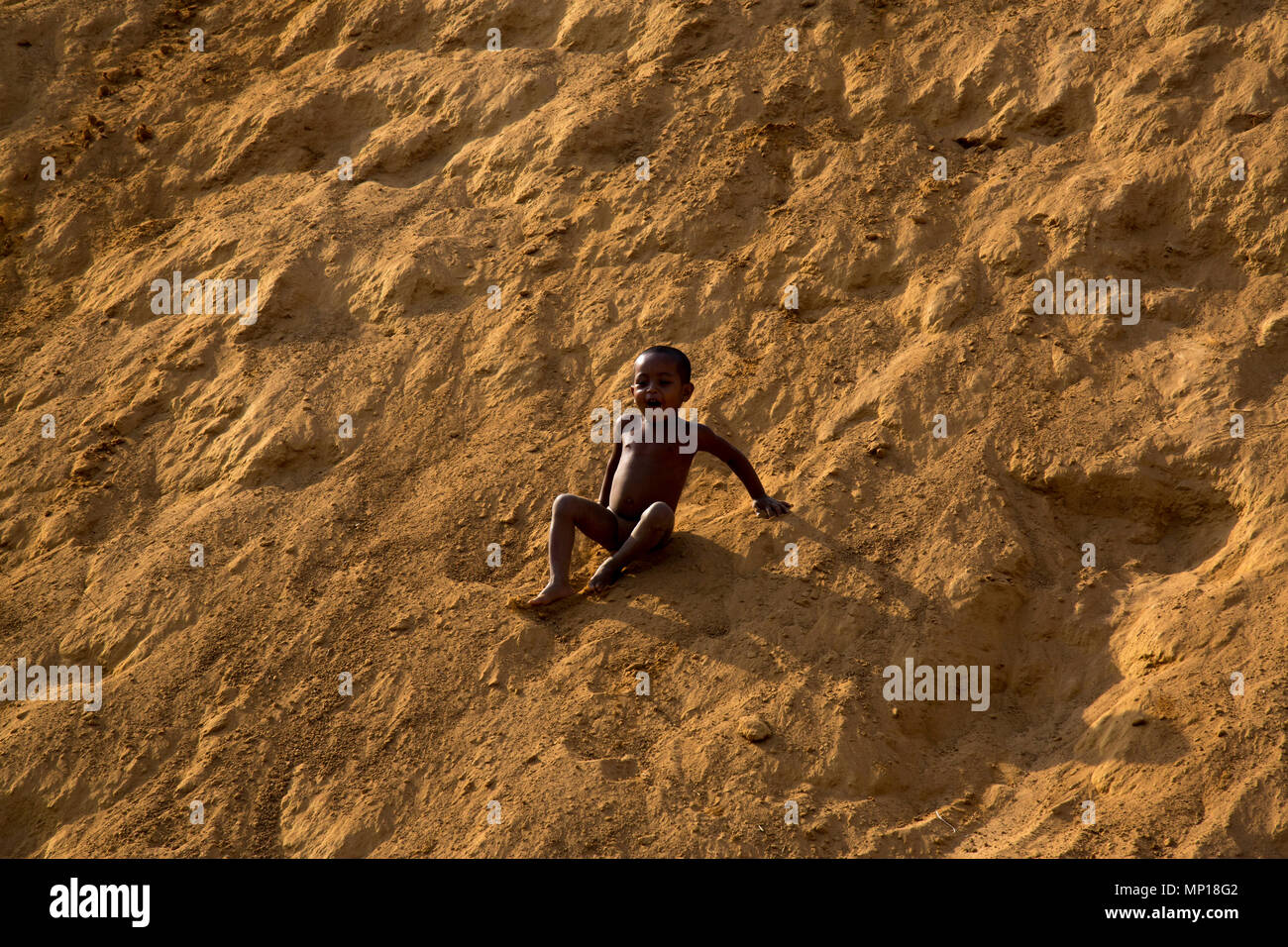 COX'S BAZAR, BANGLADESH - MAY 18 : Rohingya refugee leads life inside refugee camp in Cox's Bazar , Bangladesh on May 18, 2018.  In the Rohingya refug Stock Photo