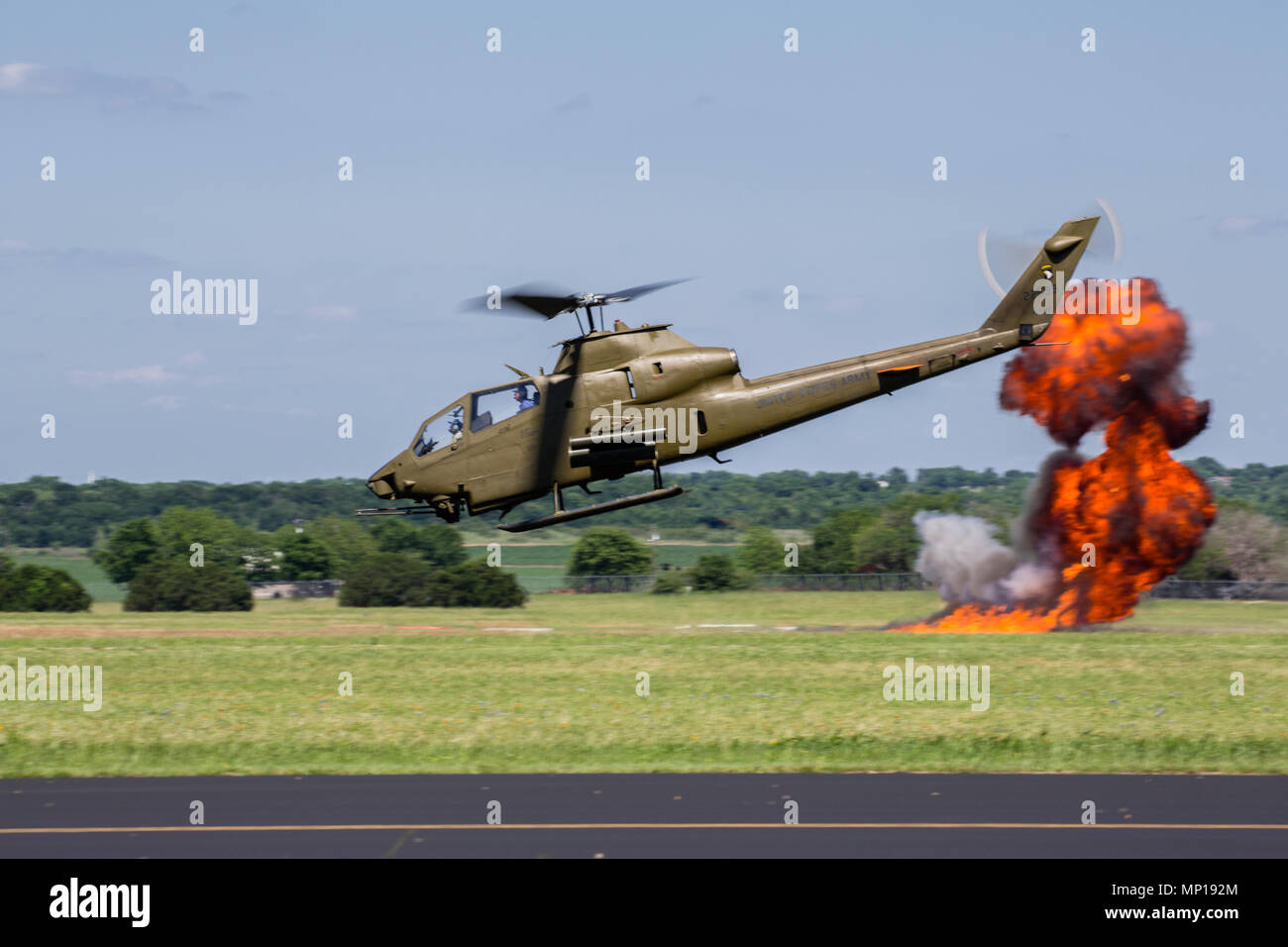 Cobra AH-1 Helicopter at the Central Texas Airshow Stock Photo