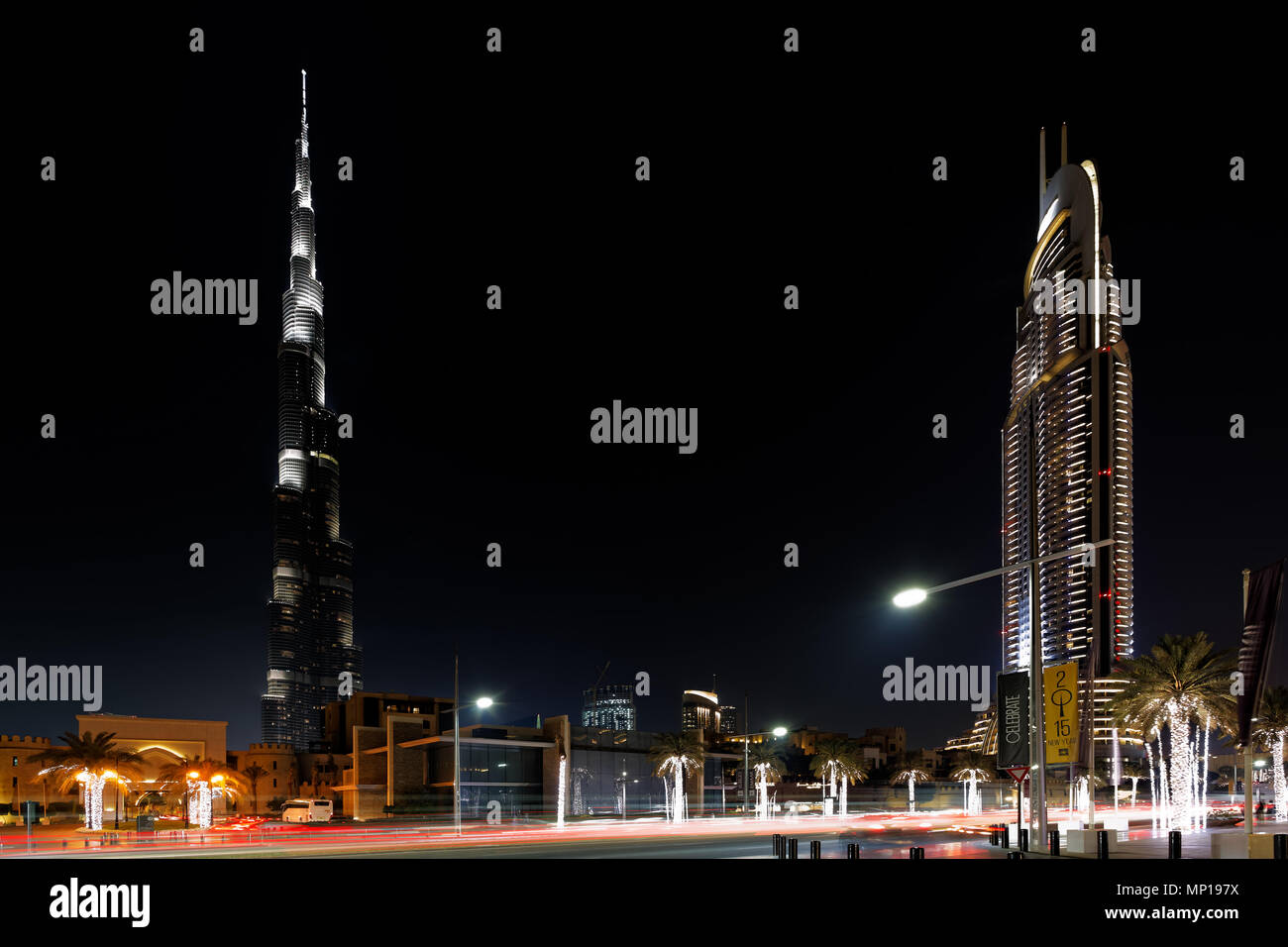 Dubai - Burj Khalifa. Stock Photo