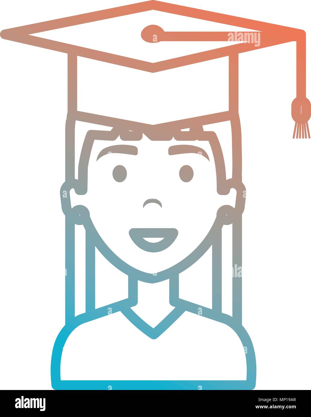 woman student graduating with uniform Stock Vector Image & Art - Alamy