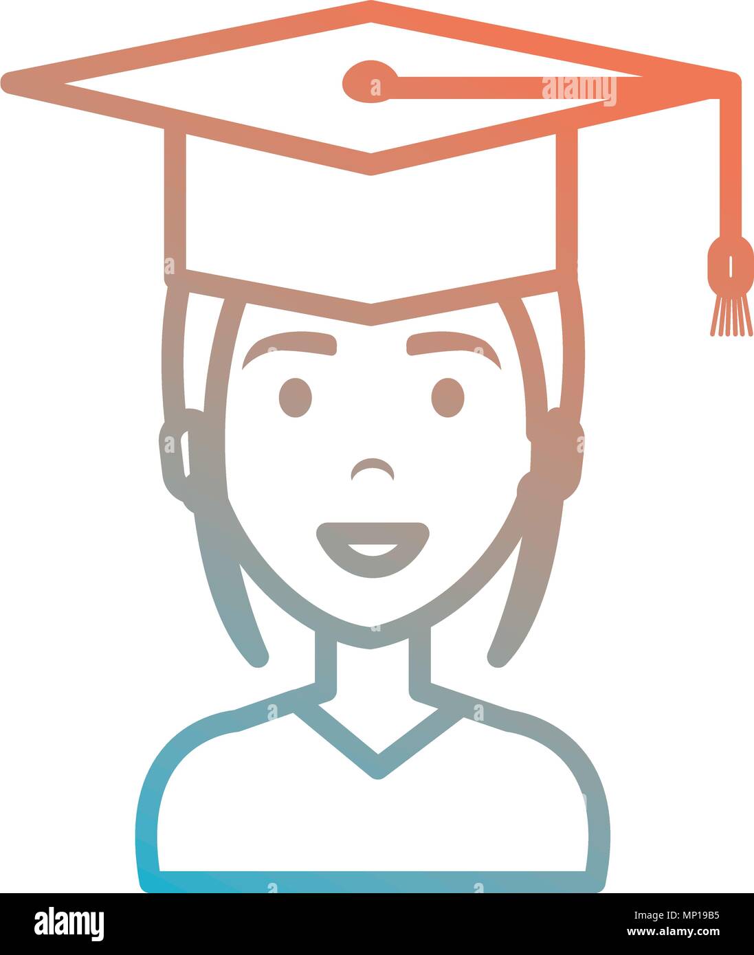 woman student graduating with uniform Stock Vector Image & Art - Alamy