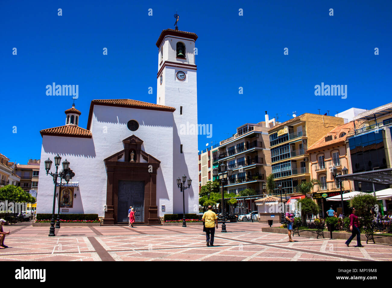 Church. ¨Parroquia de Nuestra Señora del Carmen¨ in Fuengirola. Malaga province, Andalusia, Spain. Picture taken – 15 may 2018. Stock Photo