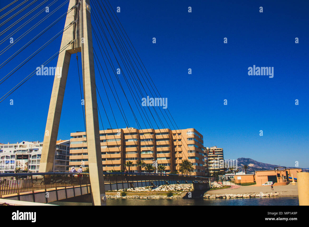 Bridge. Bridge over the river ¨Fuengirola¨ in Fuengirola. Malaga province, Andalusia, Spain. Picture taken – 15 may 2018. Stock Photo