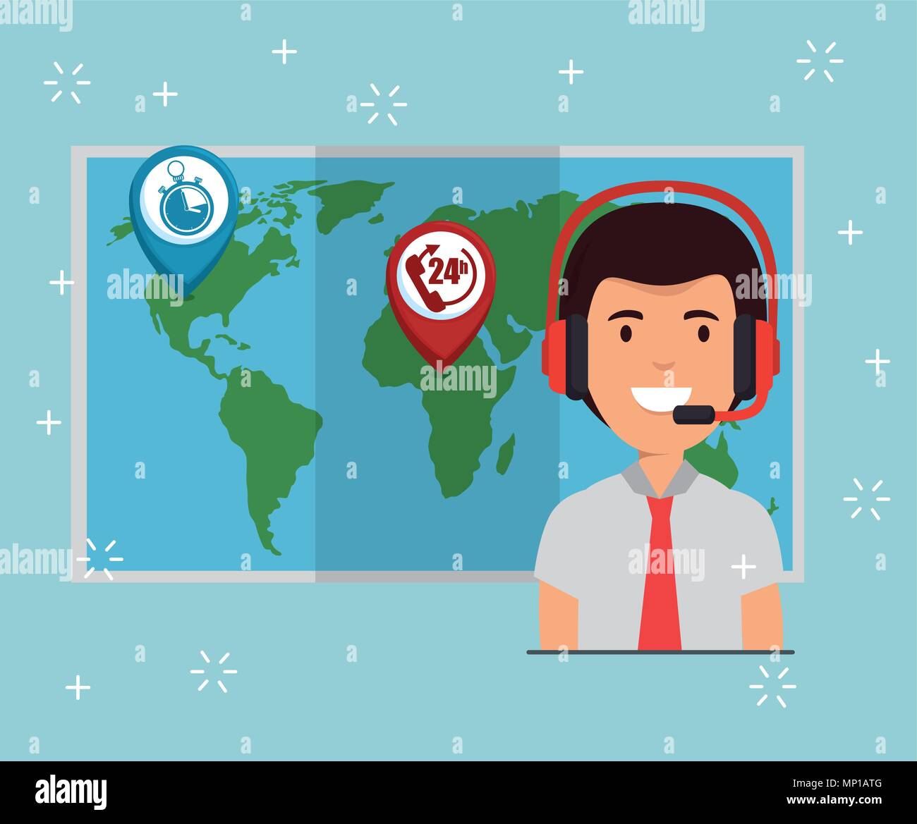 Call center map hi-res stock photography and images - Alamy