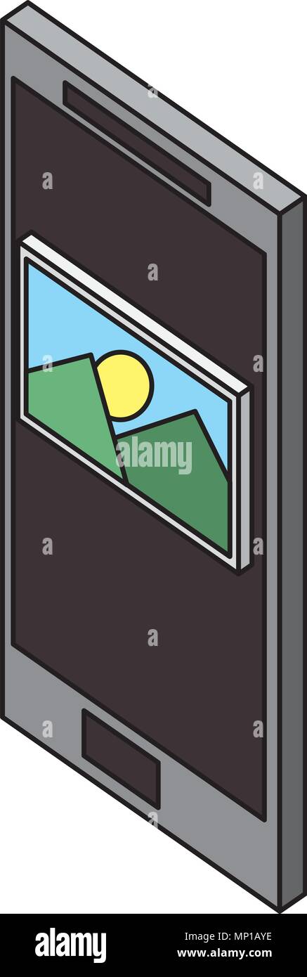 smartphone photo isometric design Stock Vector Image & Art - Alamy