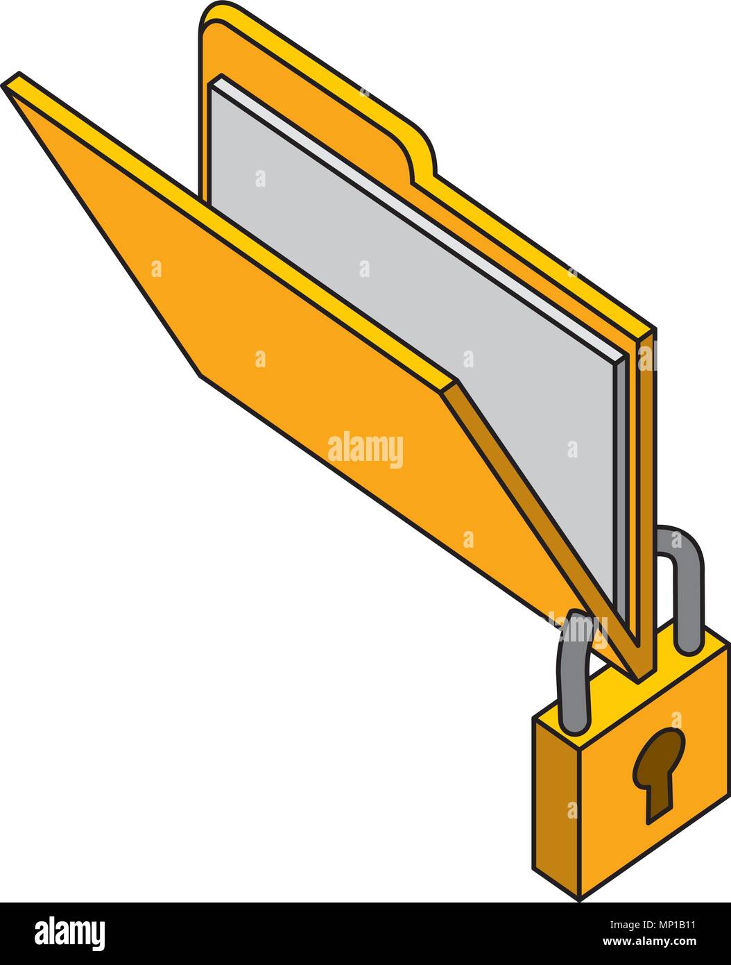 Isometric computer folder design Cut Out Stock Images & Pictures - Alamy