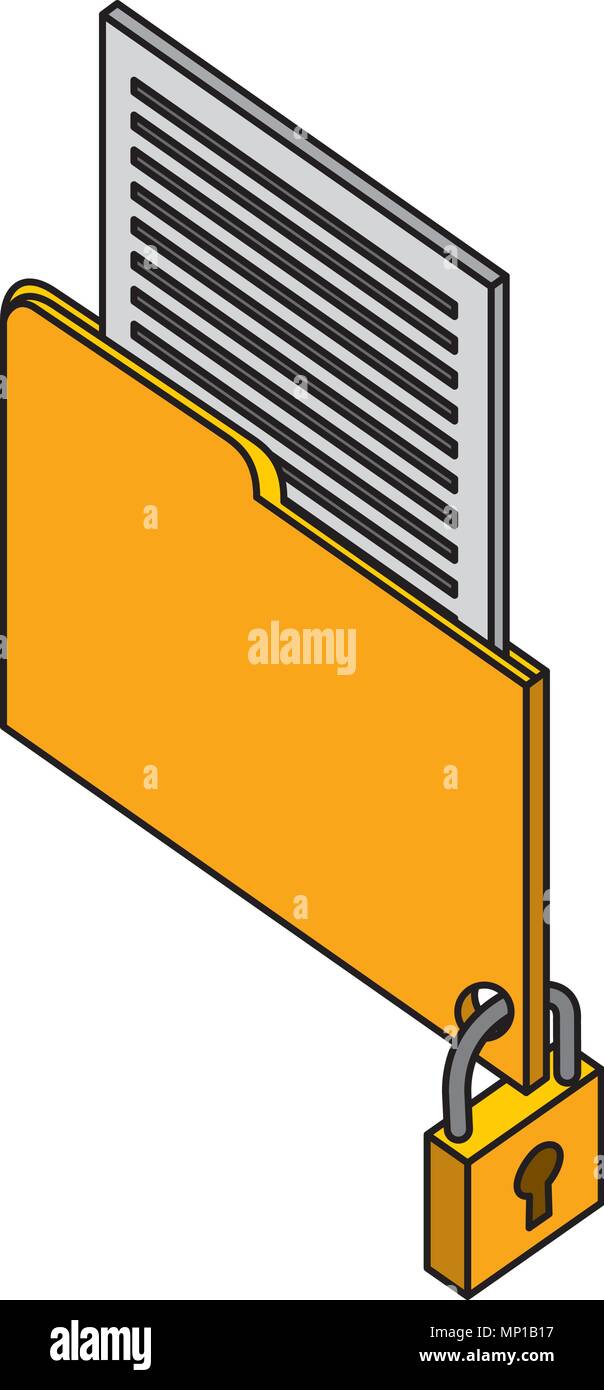 folder data document info isometric design Stock Vector Image & Art - Alamy