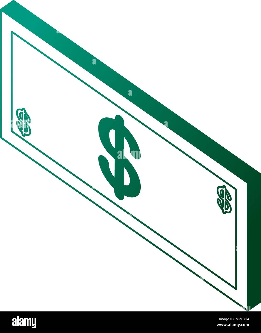 banknote money cash dollar isometric Stock Vector Image & Art - Alamy