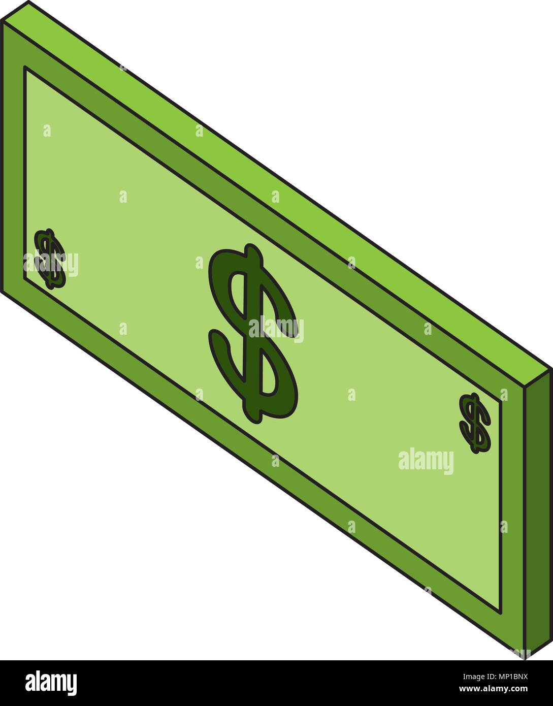 banknote money cash dollar isometric Stock Vector Image & Art - Alamy