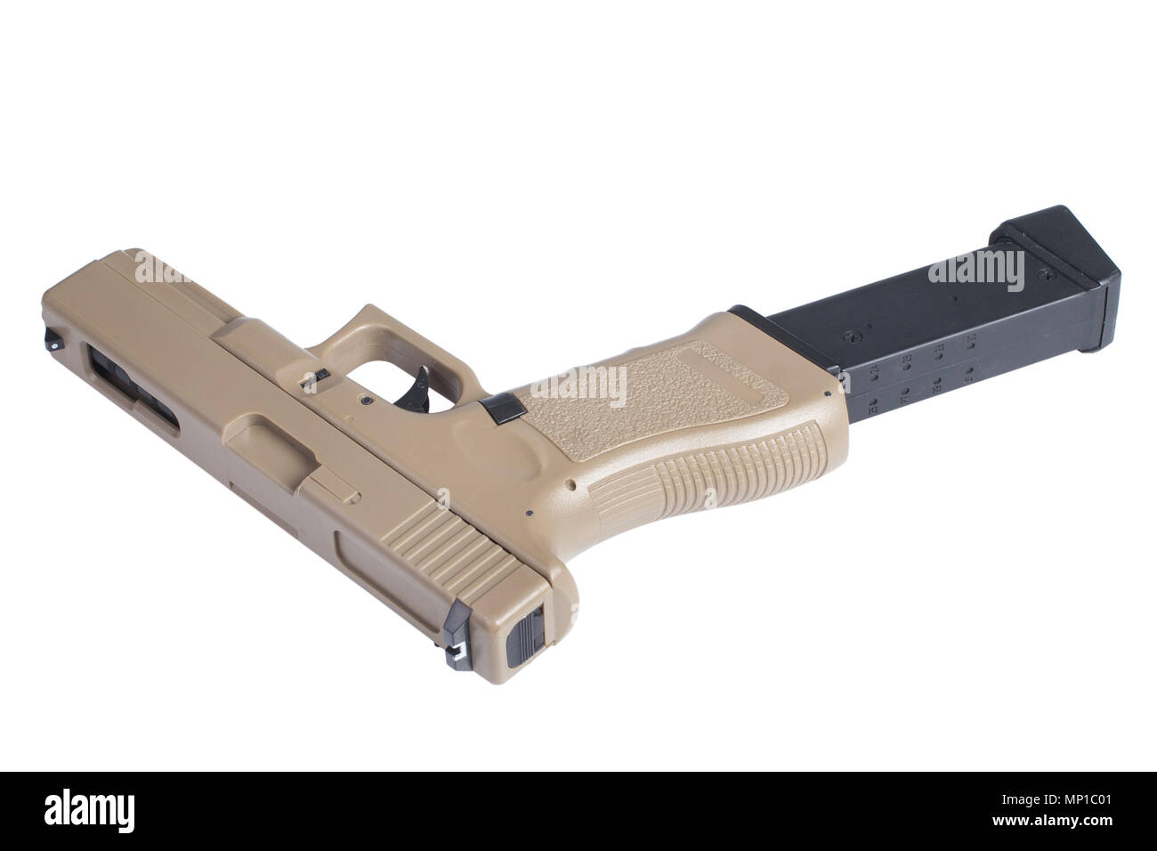 automatic 9mm handgun isolated on a white background Stock Photo - Alamy