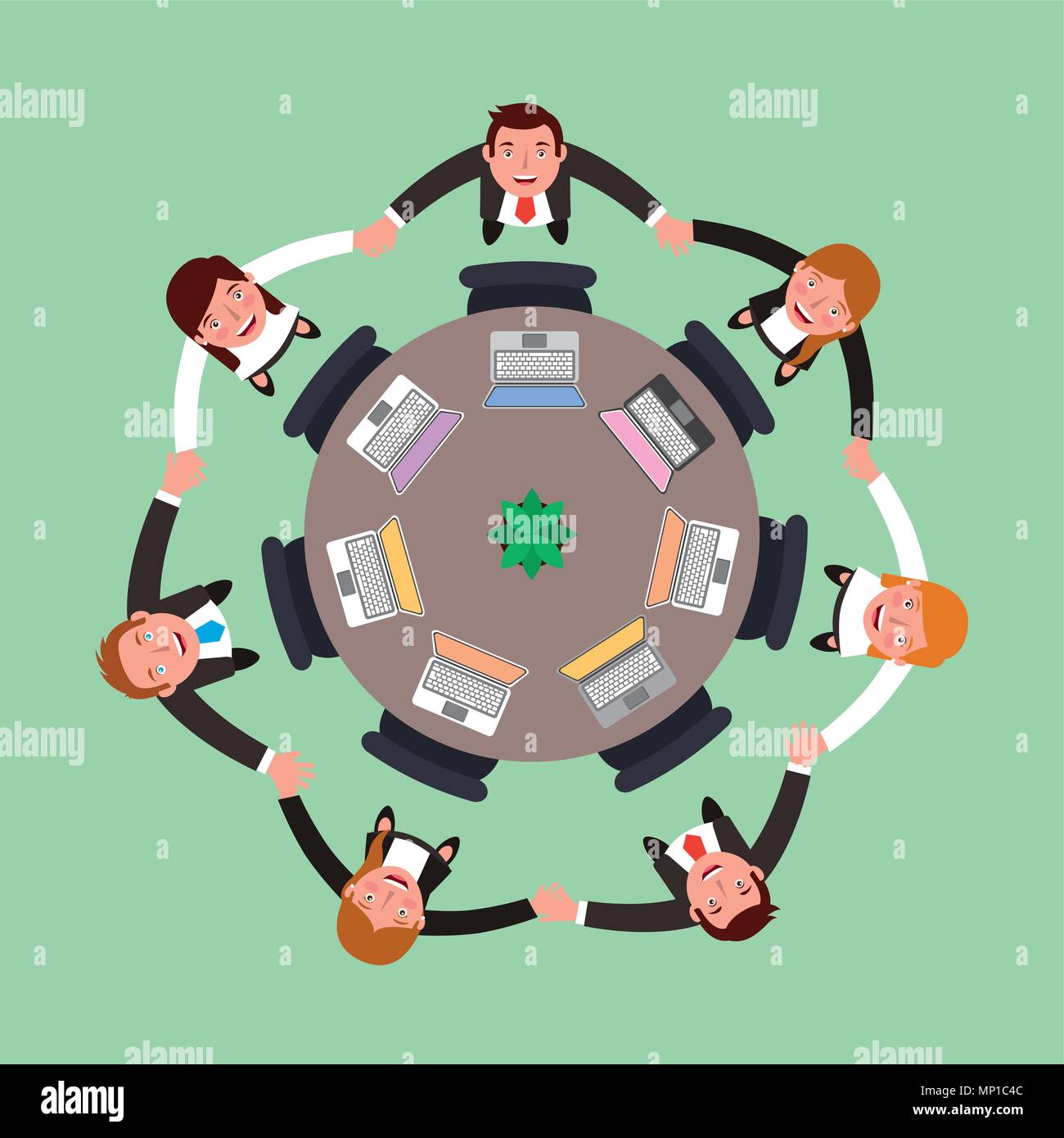business people working Stock Vector