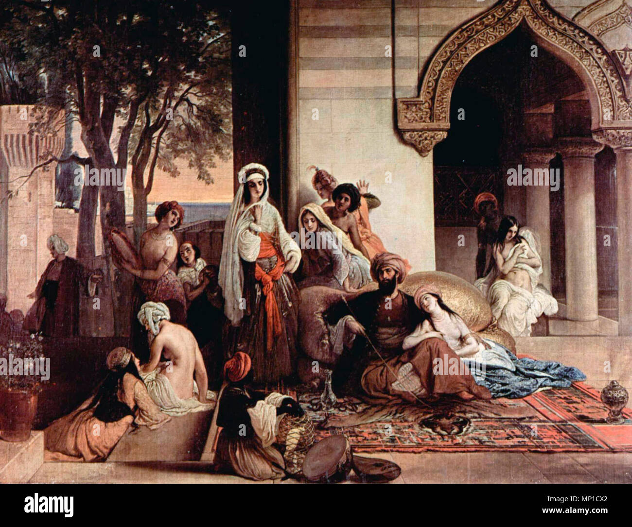 The new favorite (harem scene) - Francesco Hayez, 1866 Stock Photo
