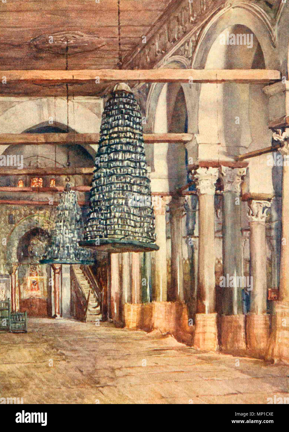 Mosque of Sidi Okba, Kairouan, Tunisia, circa 1906 Stock Photo