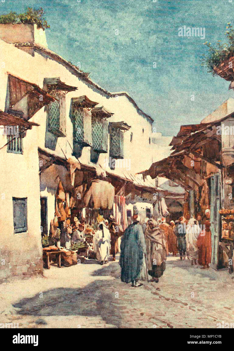 Souk El Belat, Tunis, Tunisia, circa 1906 Stock Photo