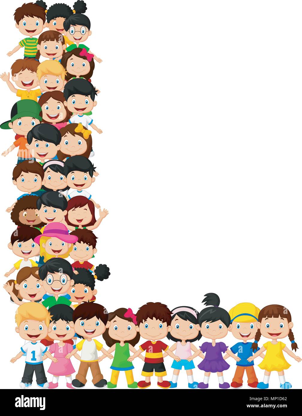 Little kids form alphabet L Stock Vector Image & Art - Alamy