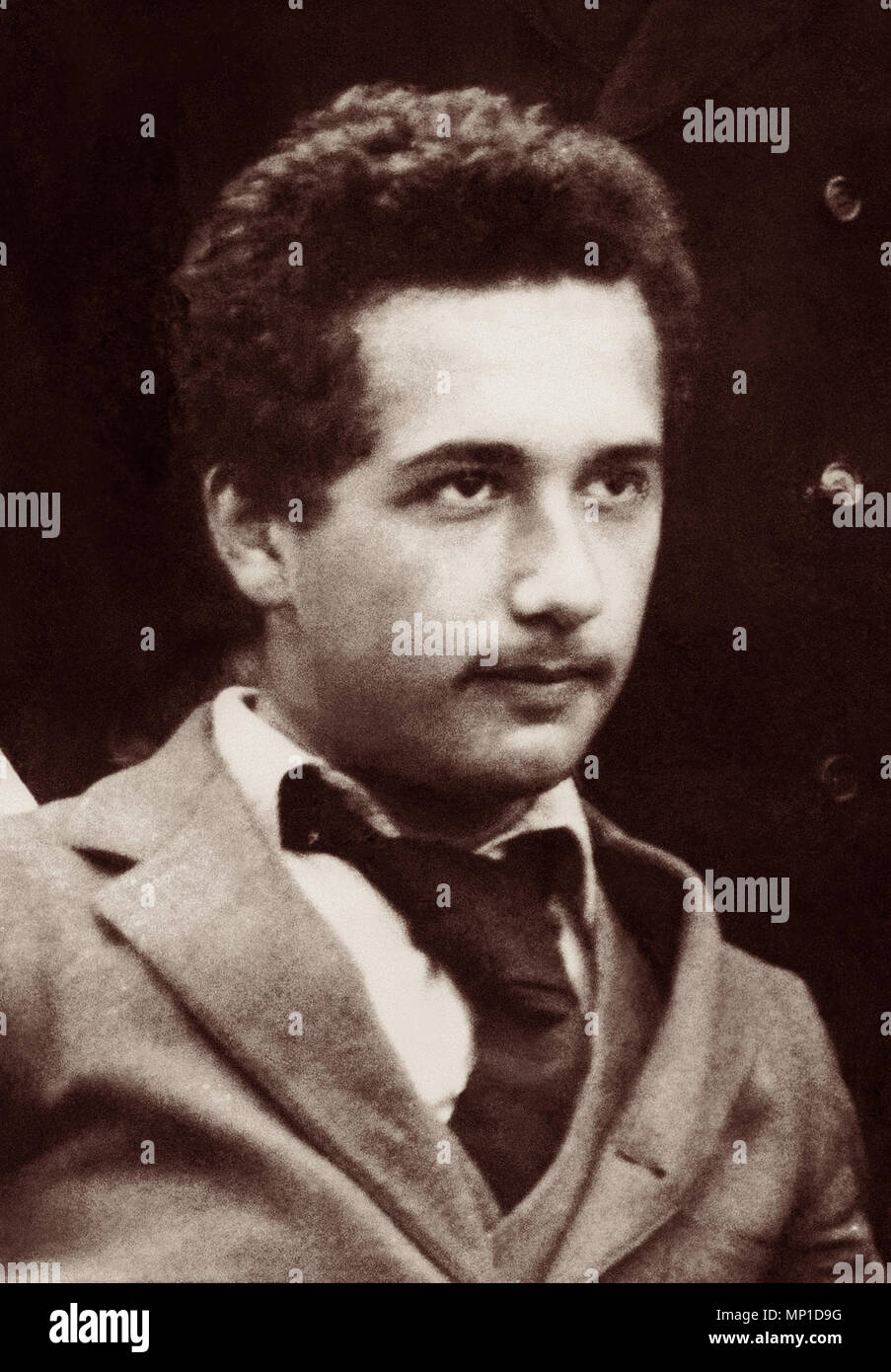 Albert Einstein (1879-1955) as a young man in 1896. Stock Photo