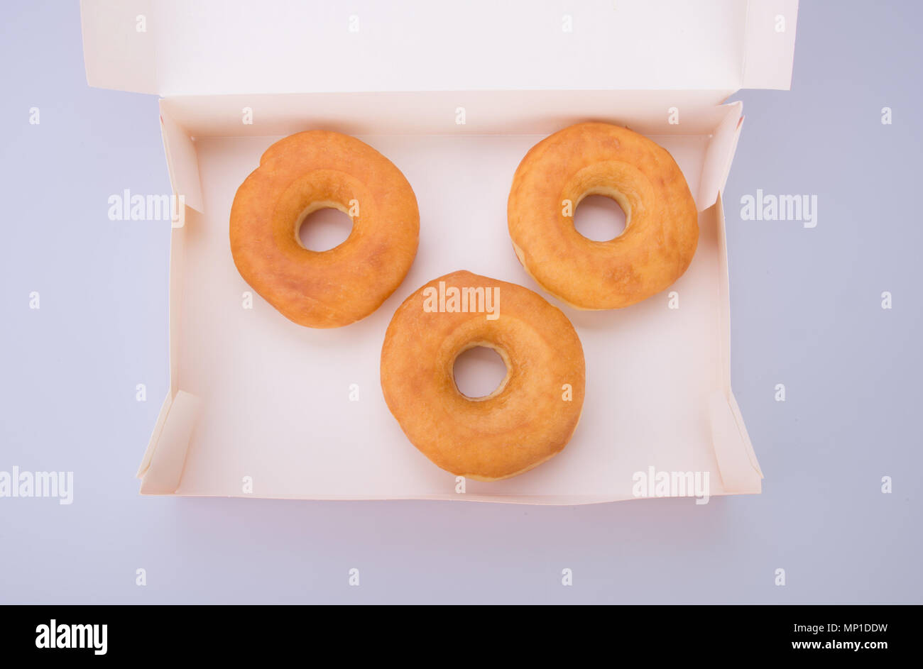 donut or donut in box on the background Stock Photo